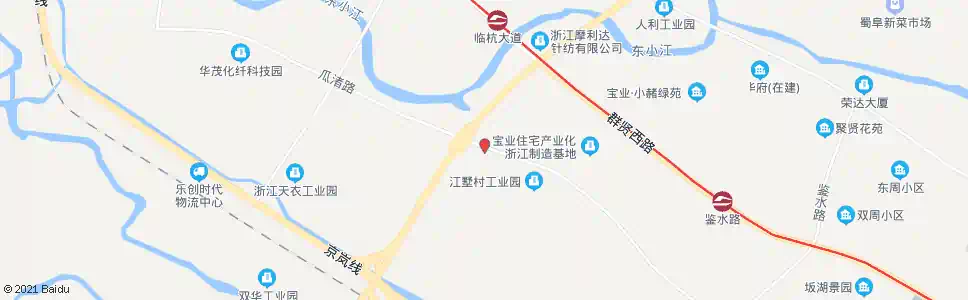 绍兴古纤道化纤(江墅村)_公交站地图_绍兴公交_妙搜公交查询2024