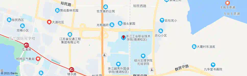 绍兴市行政中心(浙江工业职业技术学院)_公交站地图_绍兴公交_妙搜公交查询2024