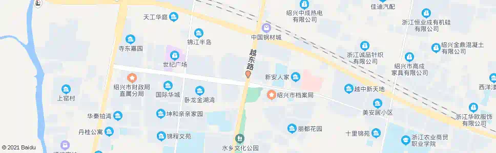 绍兴市档案馆(世纪街口)_公交站地图_绍兴公交_妙搜公交查询2024