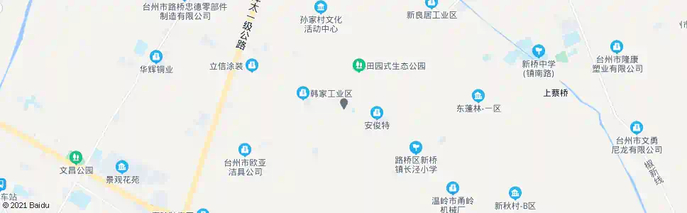 台州韩家村_公交站地图_台州公交_妙搜公交查询2024