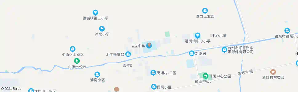 台州蓬街私立中学_公交站地图_台州公交_妙搜公交查询2024