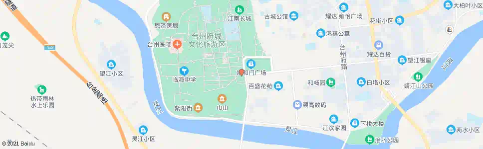 台州街心公园_公交站地图_台州公交_妙搜公交查询2024