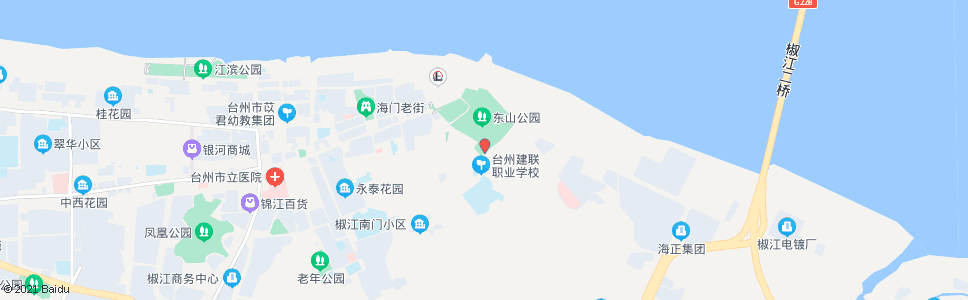 台州东山公园(南门)_公交站地图_台州公交_妙搜公交查询2024