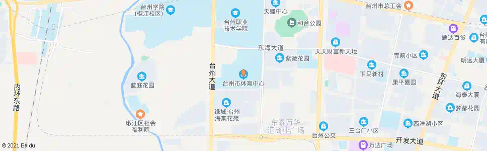 台州市体育中心_公交站地图_台州公交_妙搜公交查询2024