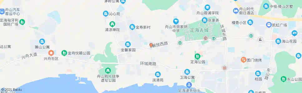 舟山西园饭店_公交站地图_舟山公交_妙搜公交查询2024